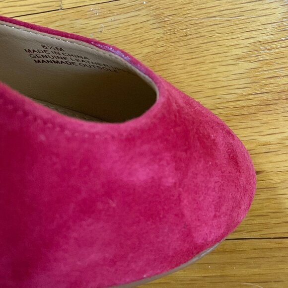 Talbots Heels Suede Chunky Mid Heel Pumps in Red (8.5 M) - Picture 9 of 9